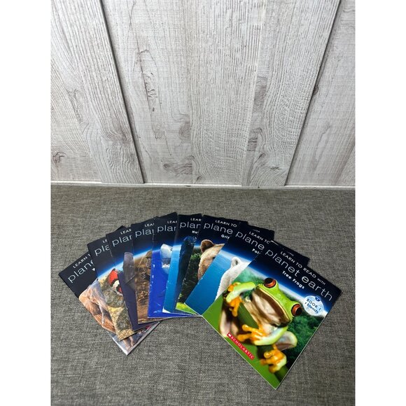 Learn To Read With Planet Earth Scholastic 9 Books Phonics Nonfiction K-1 - Picture 1 of 11